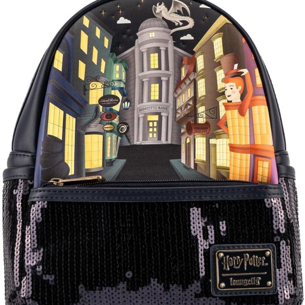 Harry Potter Loungefly Backpack with Sequin Detail Diagon Alley